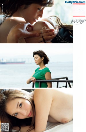 A couple of women laying on top of a bed.